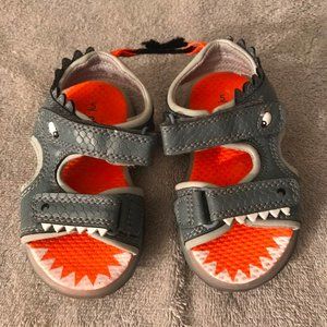 Carter size 5 light up shark sandals